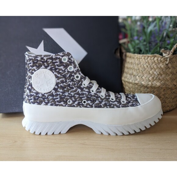 NIB Converse CTAS Desert Camo Lugged 2.0 Jacquard Platform High Top Shoes W9 M7 - Picture 3 of 12